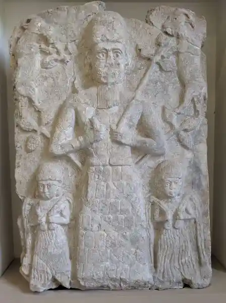 Cult relief from Ashur, Limestone, Ashur (Iraq), 1st half 2nd millennium BC, located at the Pergamon museum